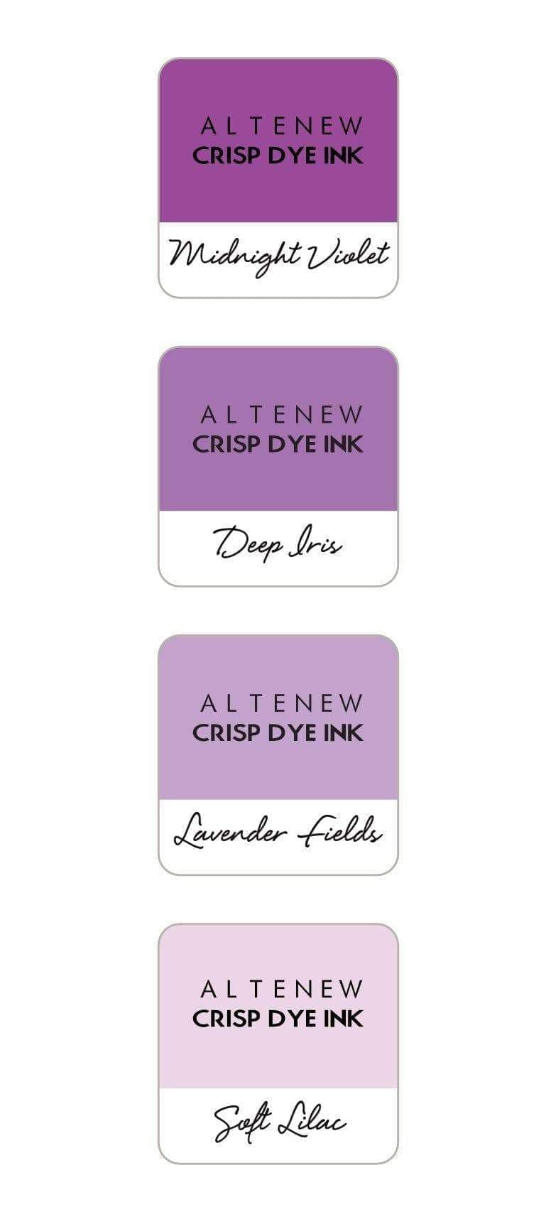 Shades of Purple Crisp Dye Ink Mini Cube Set Shades of Purple Crisp Dye Ink Mini Cube Set