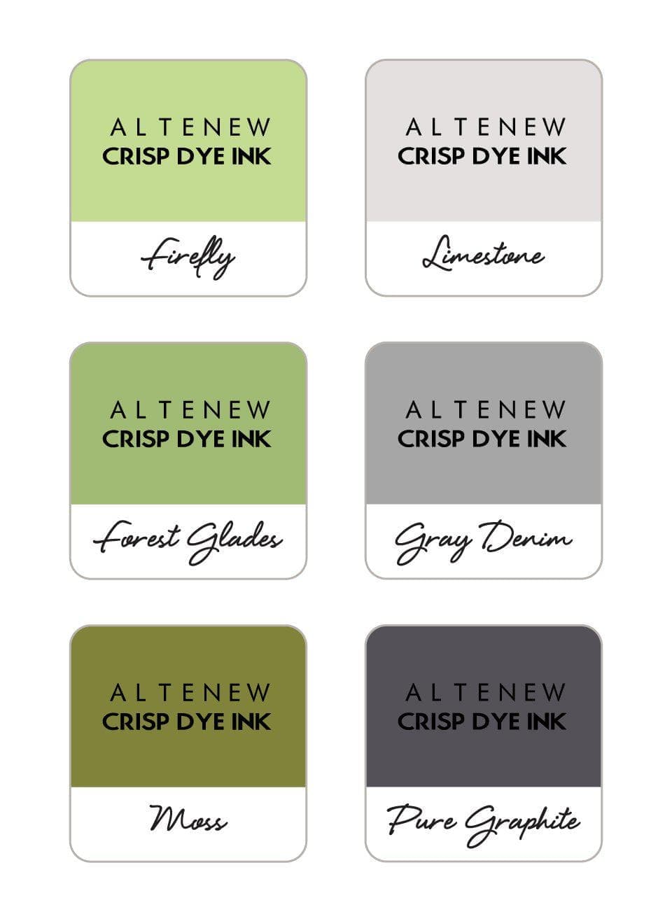 Stewart Superior Inks Soft Succulents 6 Crisp Dye Ink Mini Cube Set