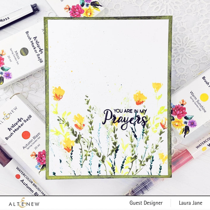 Altenew Liquid Watercolor Bundle Spring Garden Liquid Watercolor - Brush Marker Refill Bundle