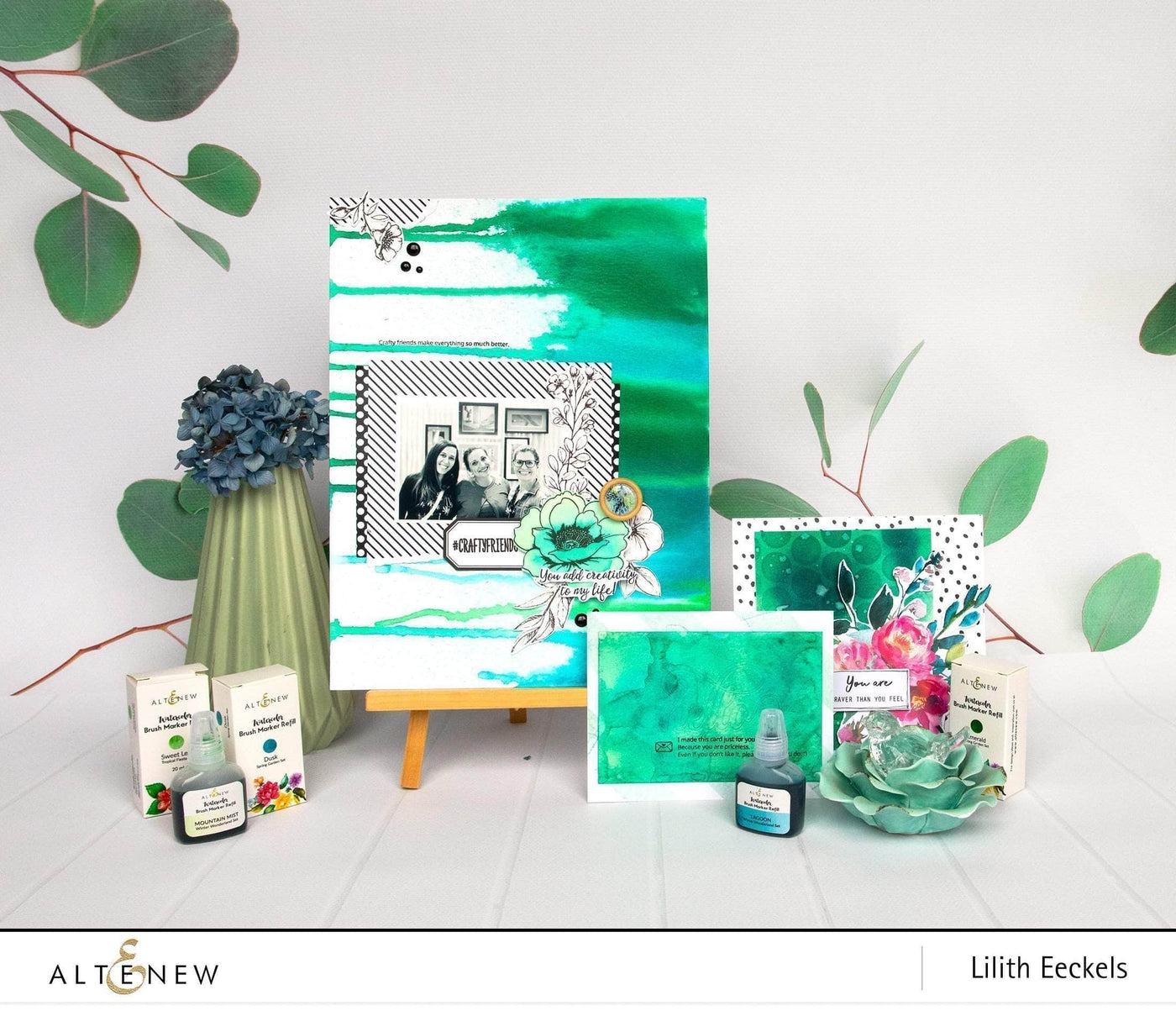 Be Creative Arts Crafts Liquid Watercolor Emerald Liquid Watercolor - Brush Marker Refill (Spring Garden Set)