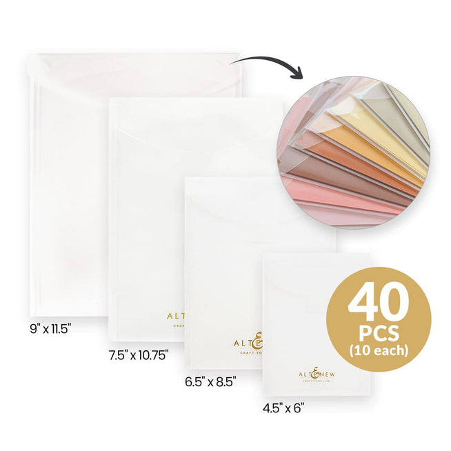 Set of 40 Altenew Craft Chaos Cure Meta storage pockets with neat, Nifty essential storage for organizing craft supplies.