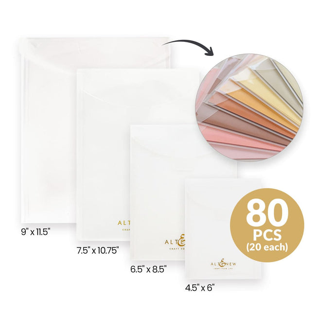 Altenew Craft Chaos Cure Meta storage pocket bundle with 80 clear, organized pockets for scrapbooking and crafting supplies.