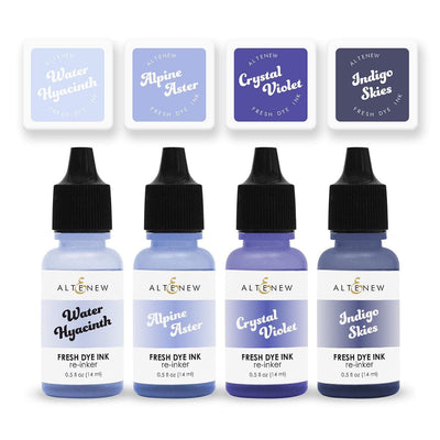 Altenew Mini Cubes & Reinker Bundle Blue Mountains Fresh Dye Ink Mini Cube & Re-Inker Bundle