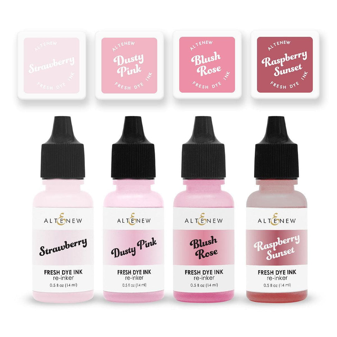 Blushberry Bliss Fresh Dye Ink Mini Cube & Re-inker Bundle