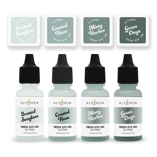 Coastal Mist Fresh Dye Ink Mini Cube & Reinker Bundle