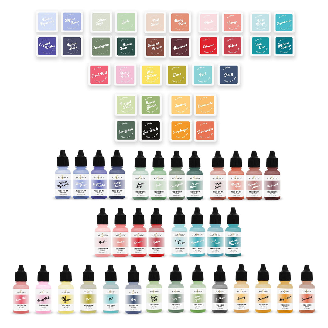 Stewart Superior Re-inker Bundle Colorful Charisma Fresh Dye Ink Mini Cube Re-inker Bundle
