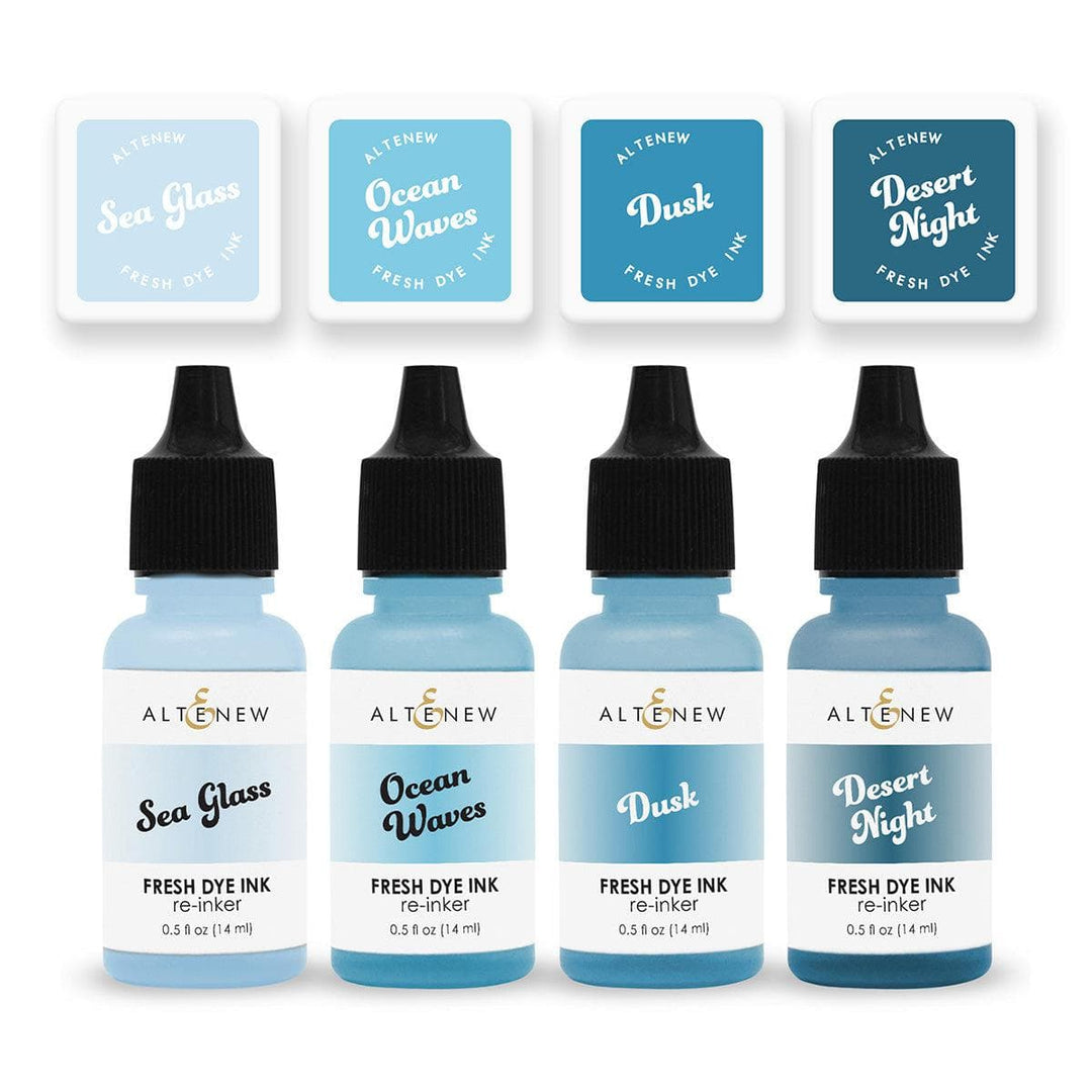 Altenew Mini Cubes & Reinker Bundle Cool Summer Night Fresh Dye Ink Mini Cube & Re-inker Bundle