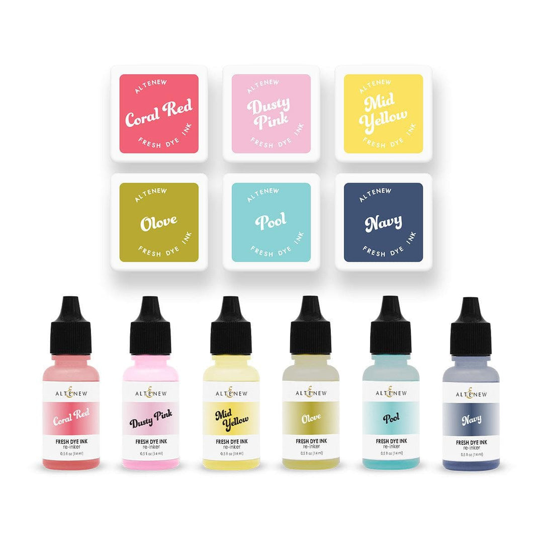 Altenew Mini Cubes & Reinker Bundle Deco Garden Fresh Dye Ink Mini Cube & Re-inker Bundle