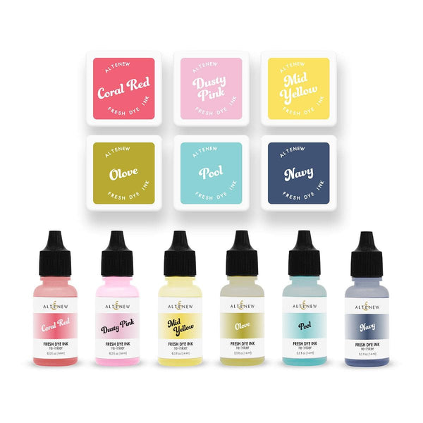 Altenew Mini Cubes & Reinker Bundle Deco Garden Fresh Dye Ink Mini Cube & Re-inker Bundle