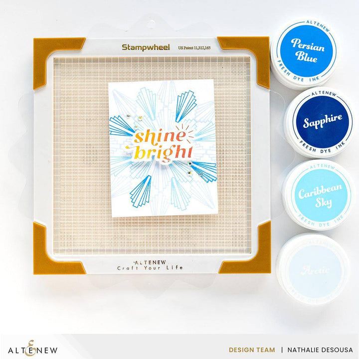 Glacier Caves Fresh Dye Ink Mini Cube & Re-inker Bundle