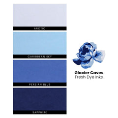 Glacier Caves Fresh Dye Ink Mini Cube & Re-inker Bundle