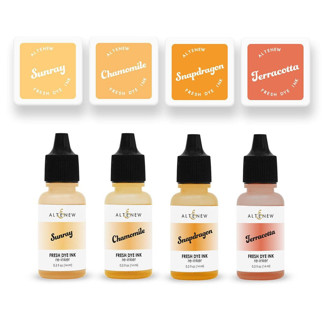 Altenew Mini Cubes & Reinker Bundle Golden Sunset Fresh Dye Ink Mini Cube & Re-inker Bundle