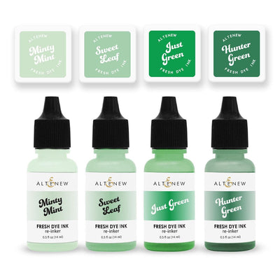 Green Meadows Fresh Dye Ink Mini Cube & Re-inker Bundle