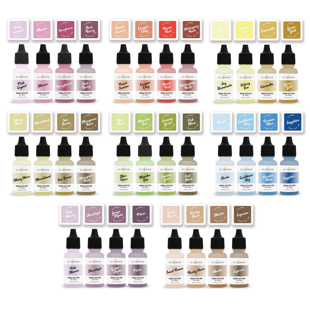 Kaleidoscope of Colors Fresh Dye Ink Mini Cube & Re-inker Bundle