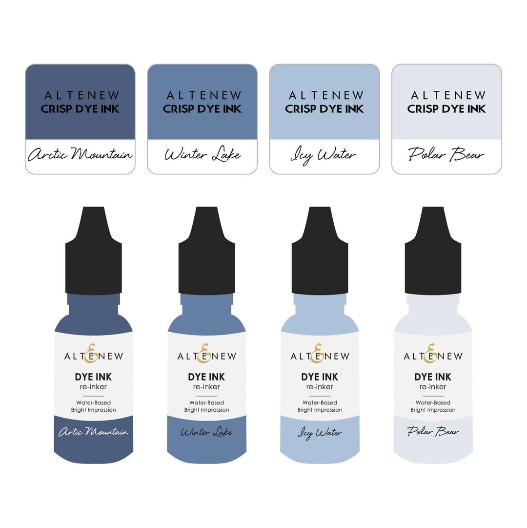 Altenew Mini Cubes & Reinker Bundle Northern Shore Crisp Dye Ink Mini Cube & Re-inker Bundle