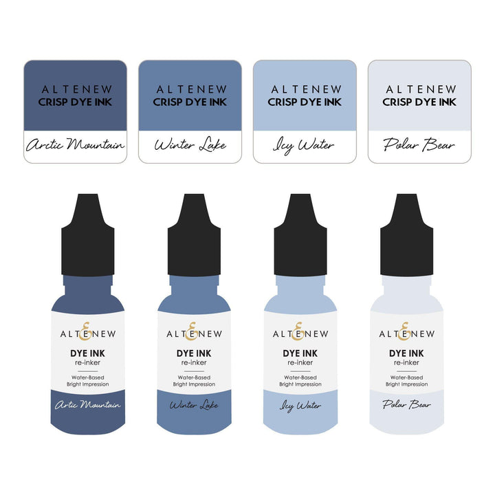 Altenew Mini Cubes & Reinker Bundle Northern Shore Crisp Dye Ink Mini Cube & Re-inker Bundle