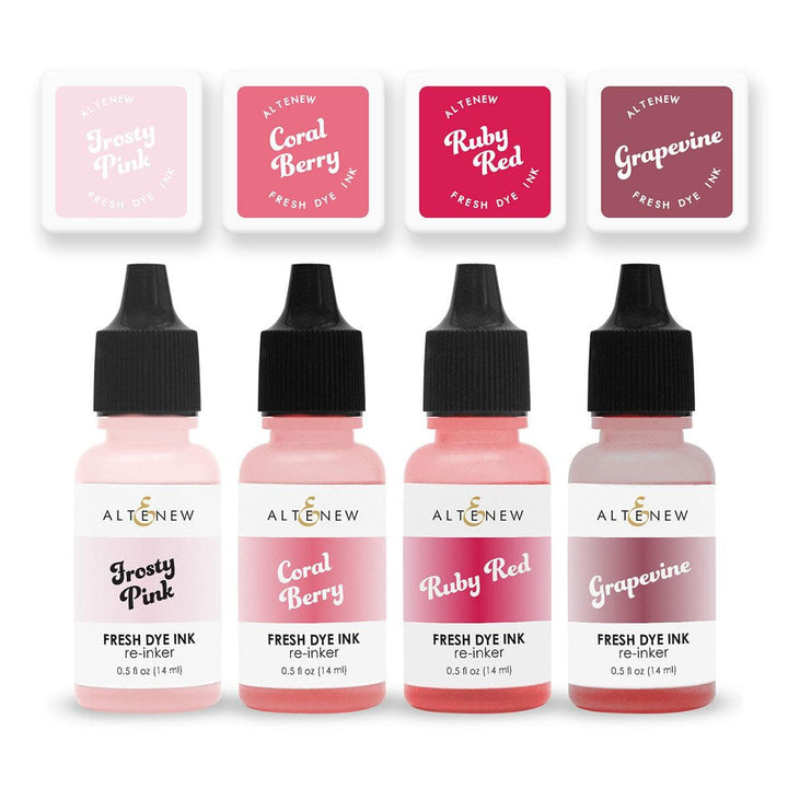 Altenew Mini Cubes & Reinker Bundle Red Cosmos Fresh Dye Ink Mini Cube & Re-inker Bundle