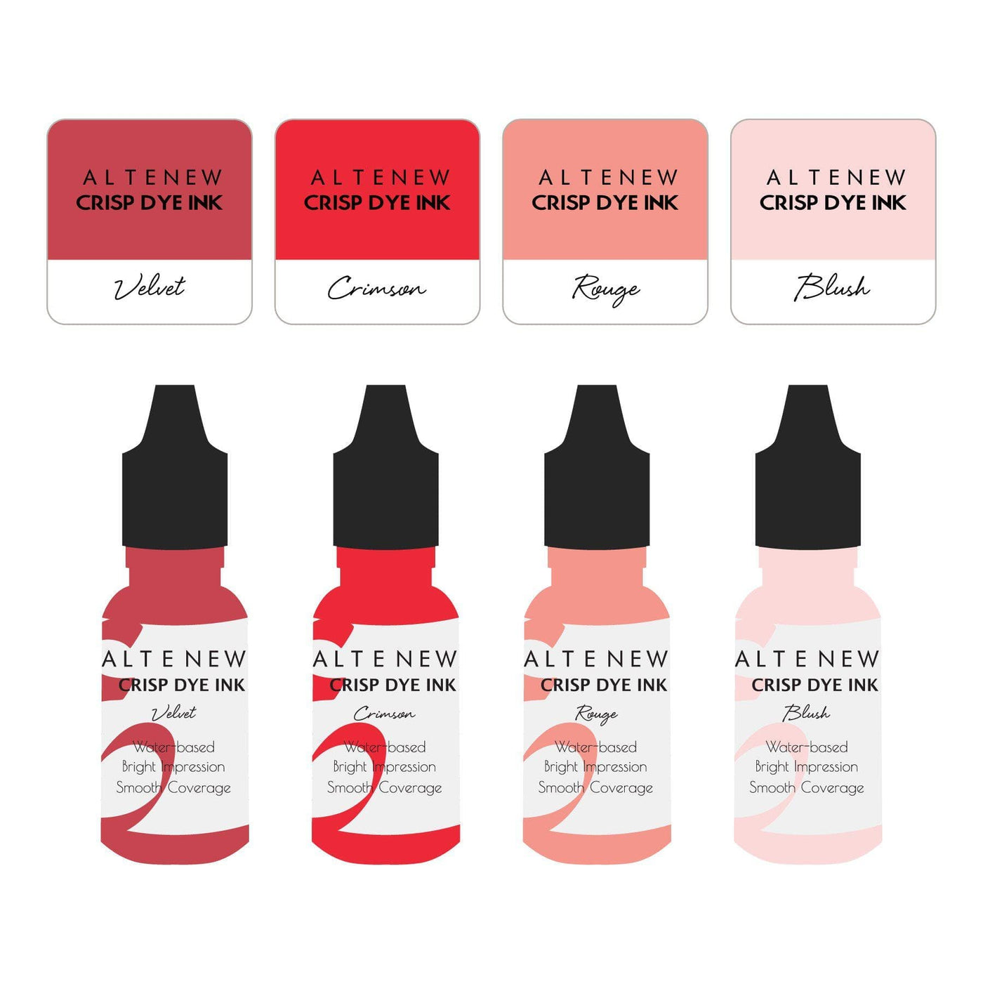 Altenew Mini Cubes & Reinker Bundle Red Sunset Crisp Dye Ink Mini Cube & Re-inker Bundle