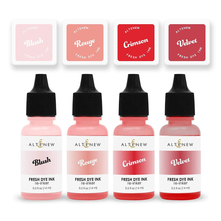 Altenew Mini Cubes & Reinker Bundle Red Sunset Fresh Dye Ink Mini Cube & Re-inker Bundle