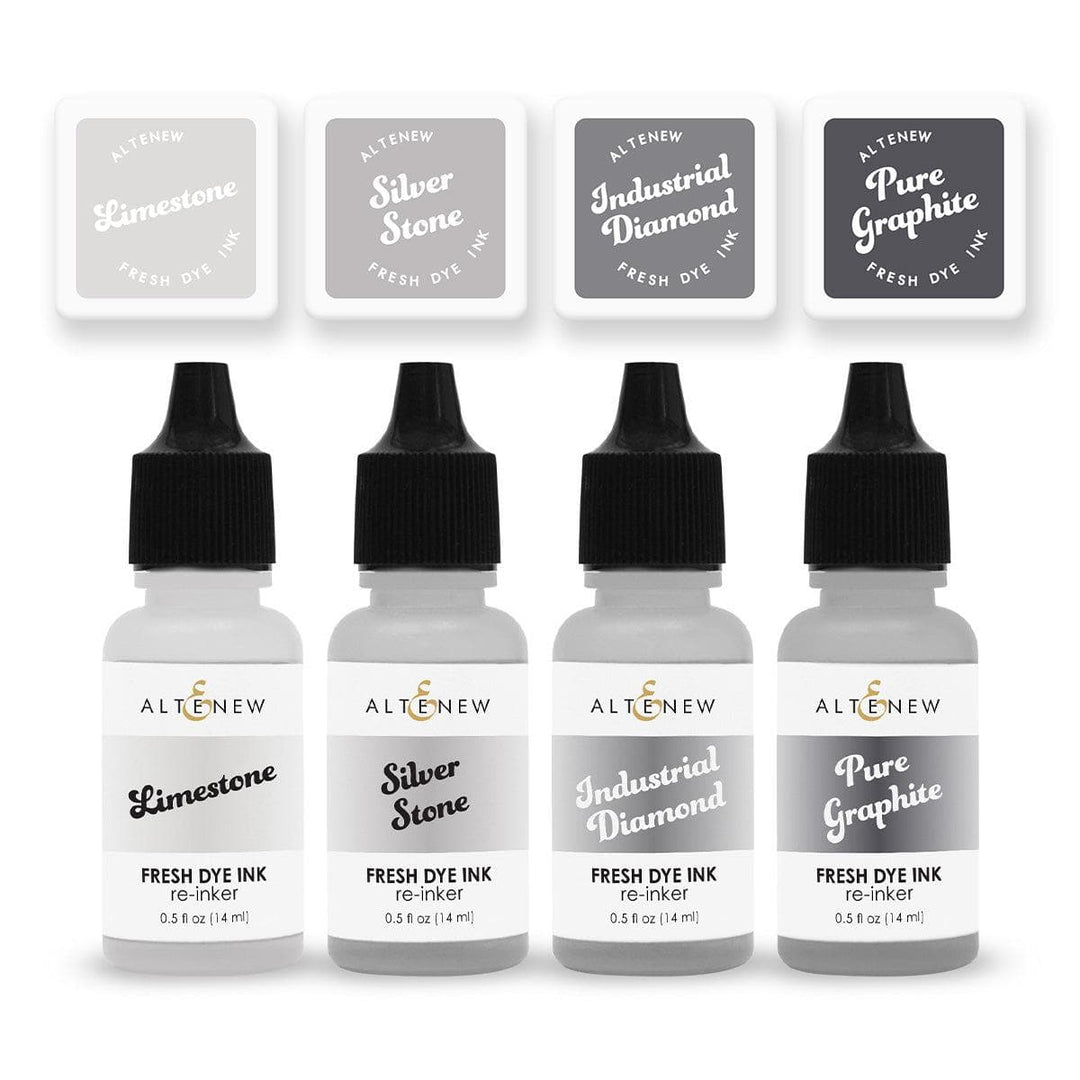 Rock Collection Fresh Dye Ink Mini Cube & Re-inker Bundle