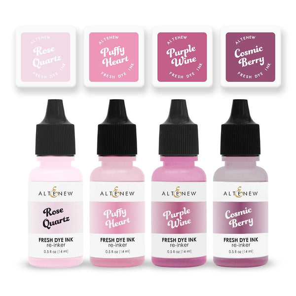 Rose Petal Fresh Dye Ink Mini Cube & Re-inker Bundle
