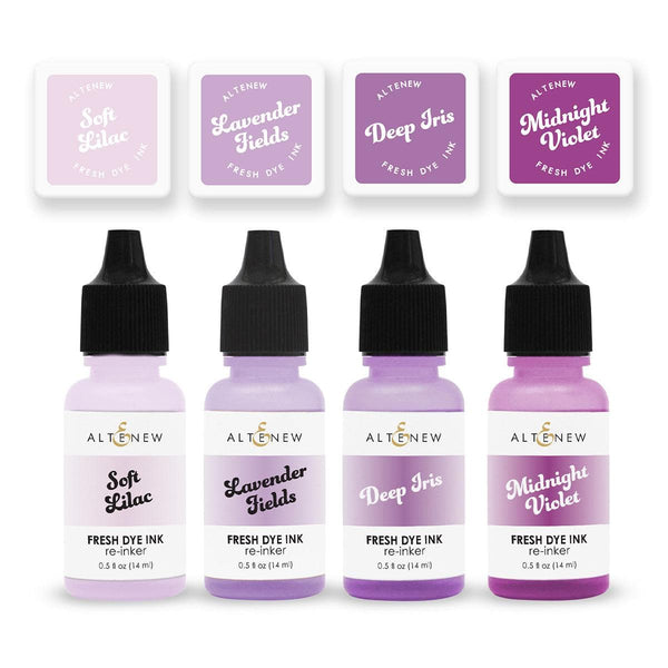 Shades of Purple Fresh Dye Ink Mini Cube & Reinker Bundle