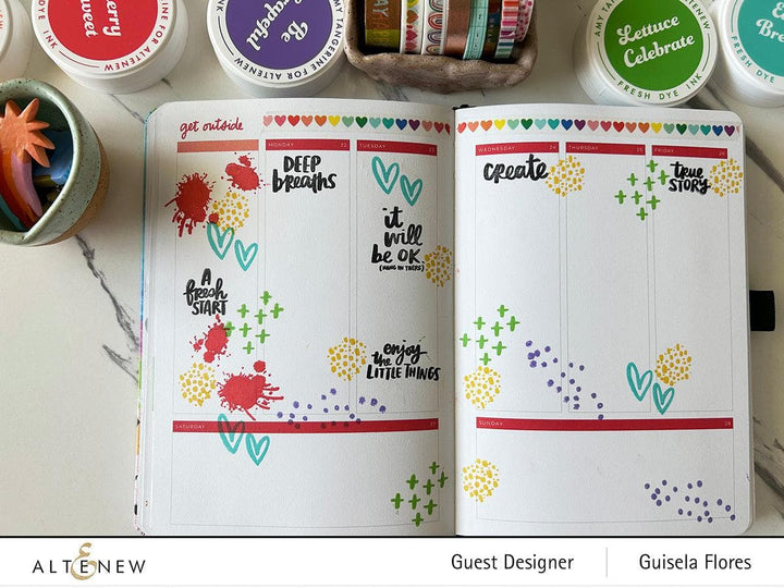 Altenew Mini Cubes & Reinker Bundle Summer Sunrise Fresh Dye Ink 6 Mini Cube & Re-inker Bundle