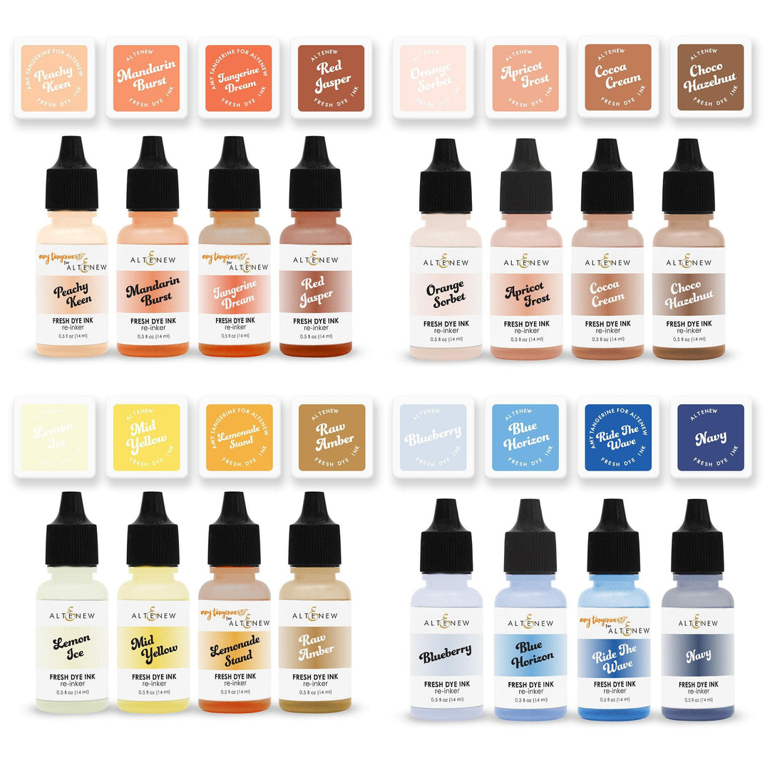 Summertime Shades Fresh Dye Ink Mini Cube & Reinker Bundle