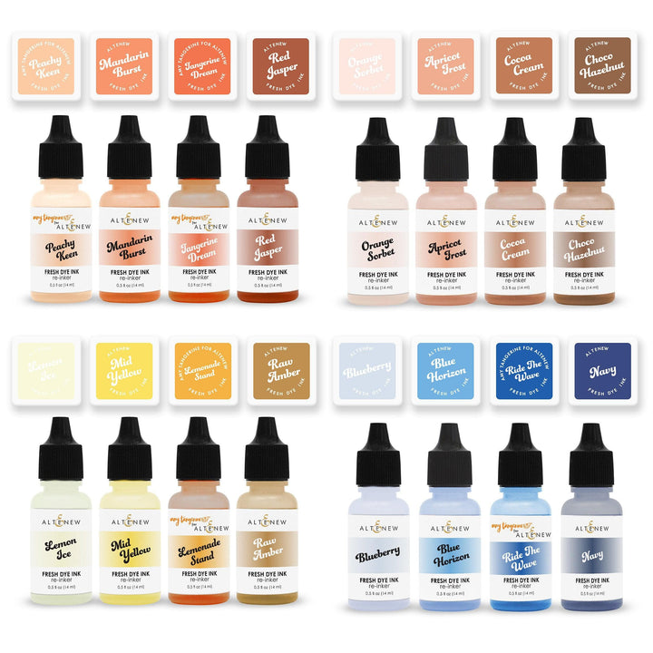 Summertime Shades Fresh Dye Ink Mini Cube & Reinker Bundle