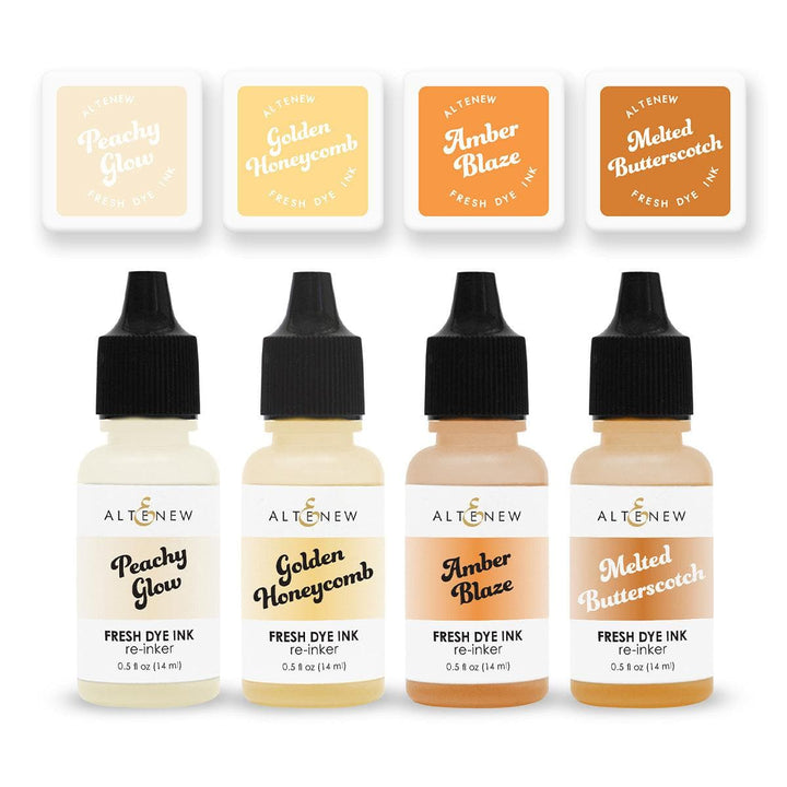 Sun-Kissed Delights Fresh Dye Ink Mini Cube & Re-inker Bundle