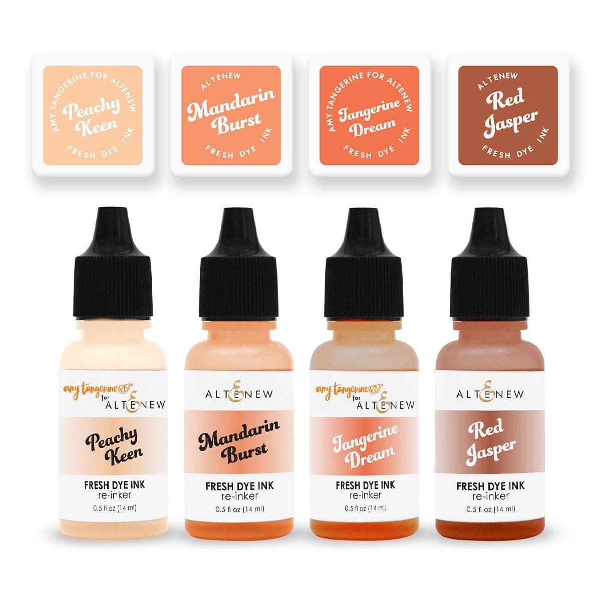 Tropical Tango Fresh Dye Ink Mini Cube & Reinker Bundle | Altenew