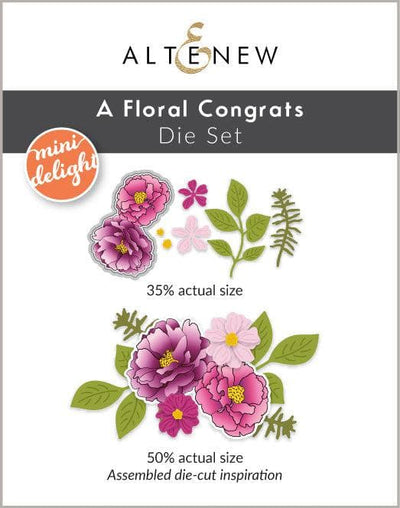 Mini Delight:  A Floral Congrats Stamp & Die Set