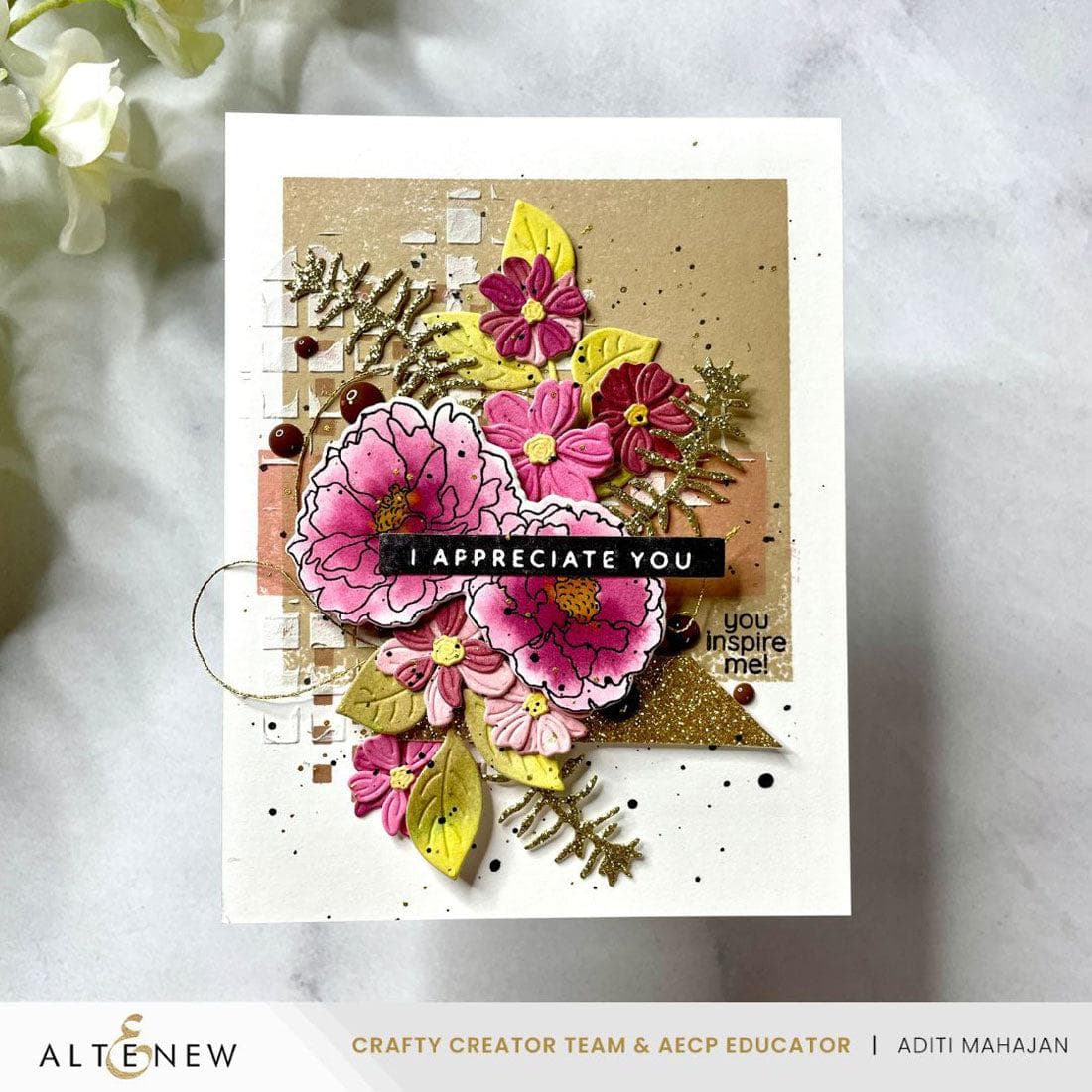 Mini Delight: A Floral Congrats Stamp & Die Set