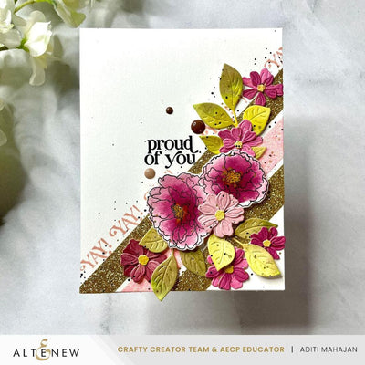 Mini Delight: A Floral Congrats Stamp & Die Set