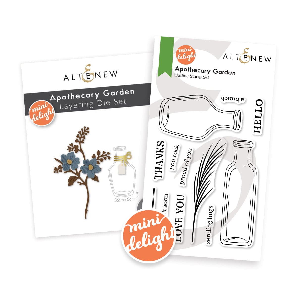 Mini Delight: Apothecary Garden Stamp & Die Set | Altenew
