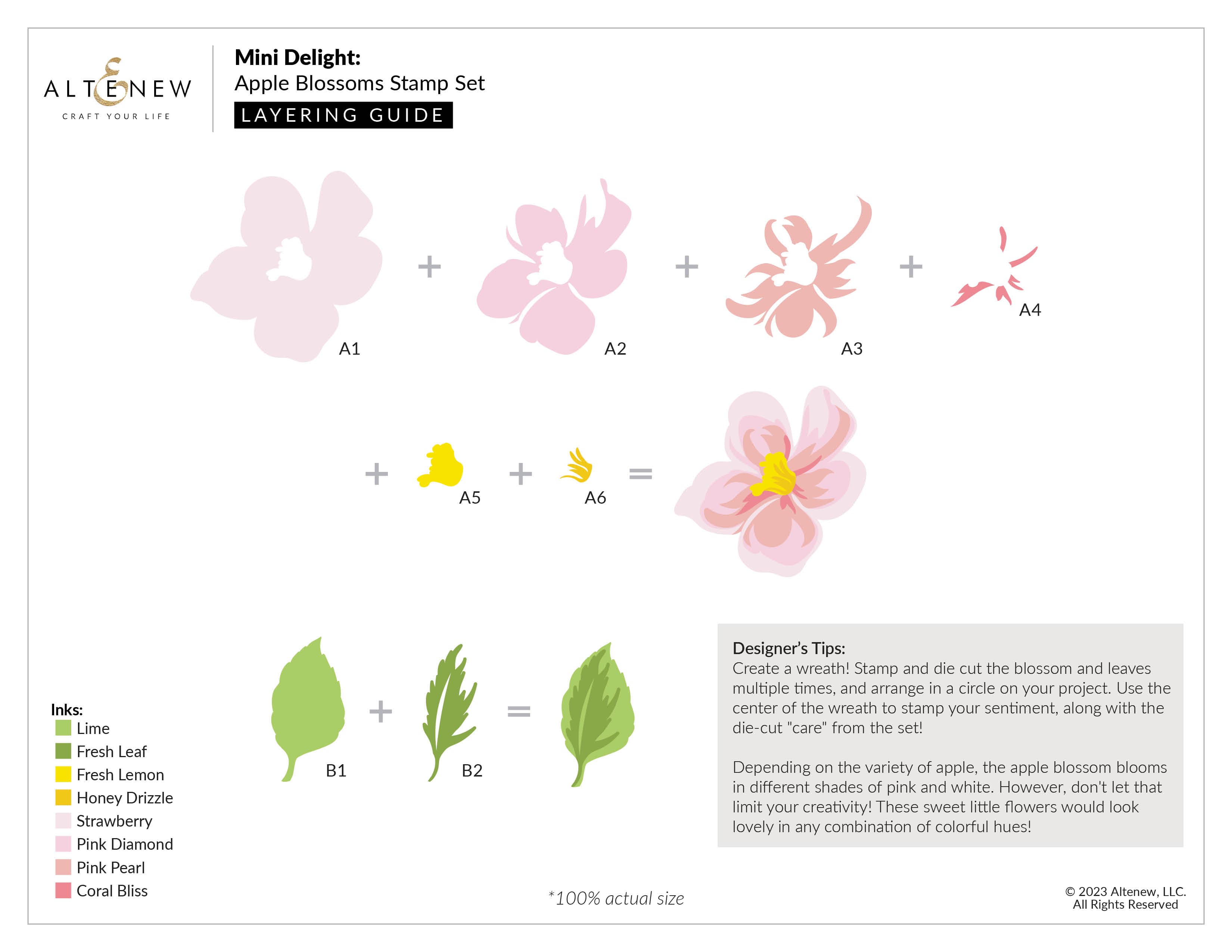 Mini Delight: Apple Blossoms Stamp & Die Set | Altenew
