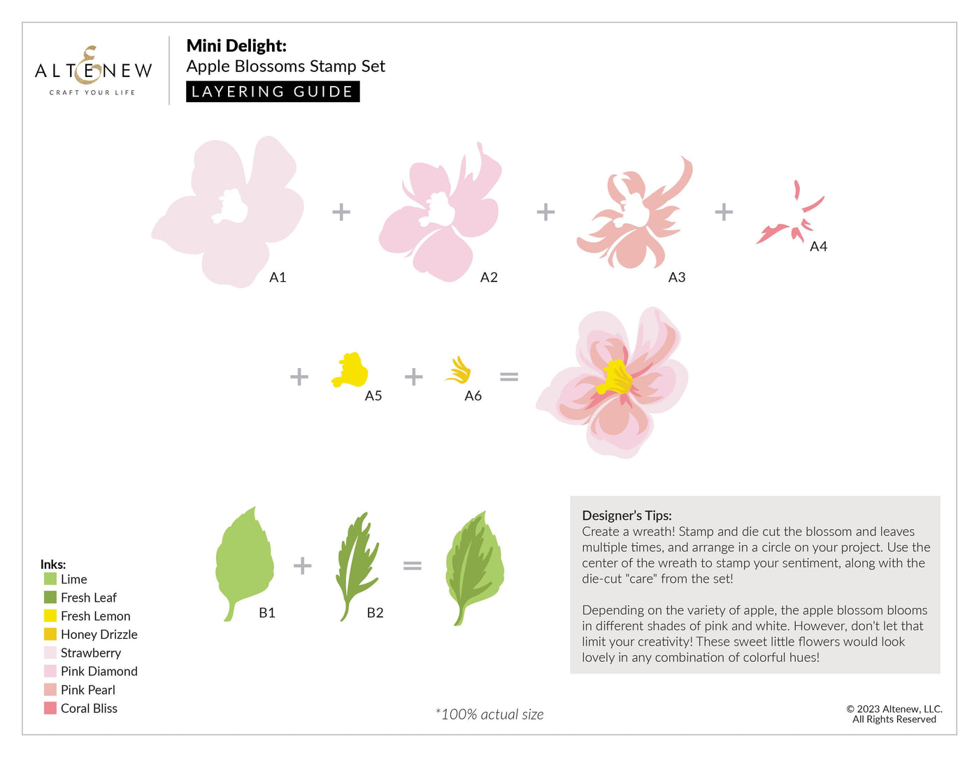 Altenew Mini Delight Mini Delight: Apple Blossoms Stamp & Die Set