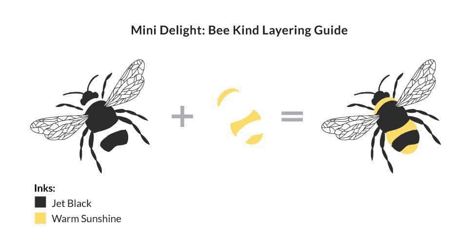Altenew Mini Delight Mini Delight: Bee Kind Stamp & Die Set