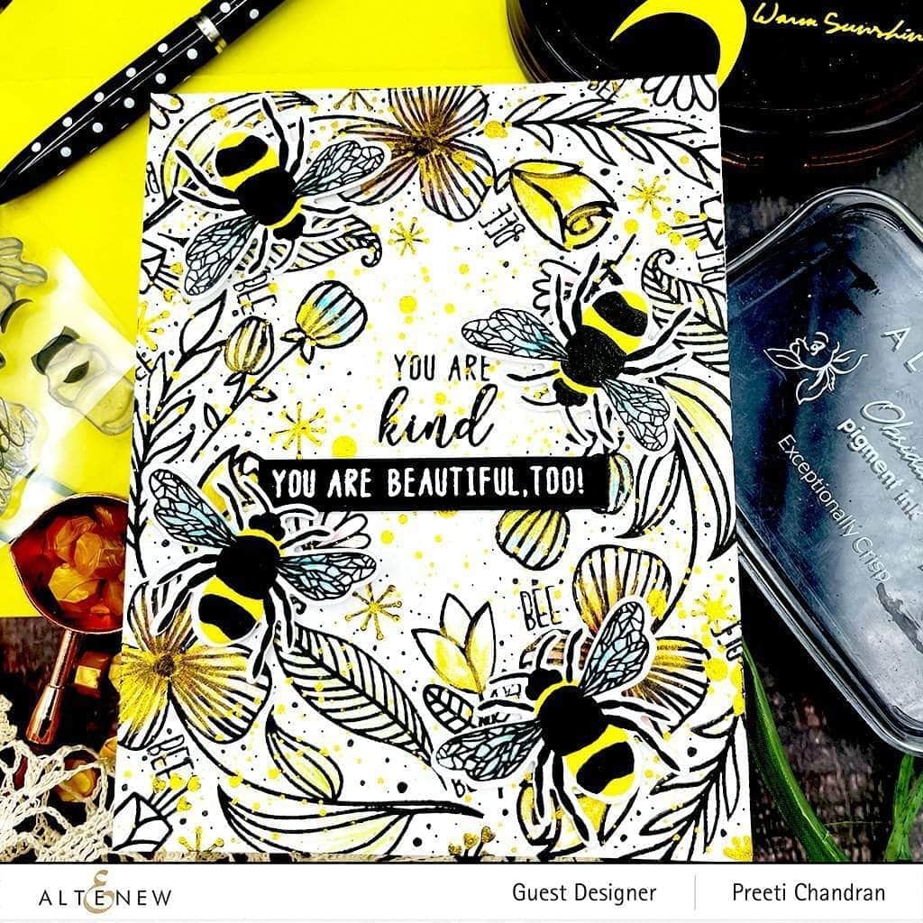 Altenew Mini Delight Mini Delight: Bee Kind Stamp & Die Set