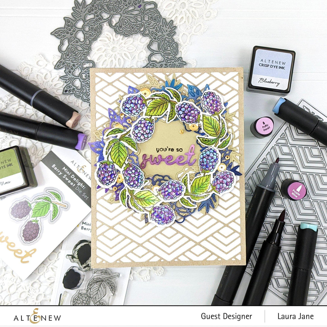 Altenew Mini Delight Mini Delight: Berry Sweet Stamp & Die Set
