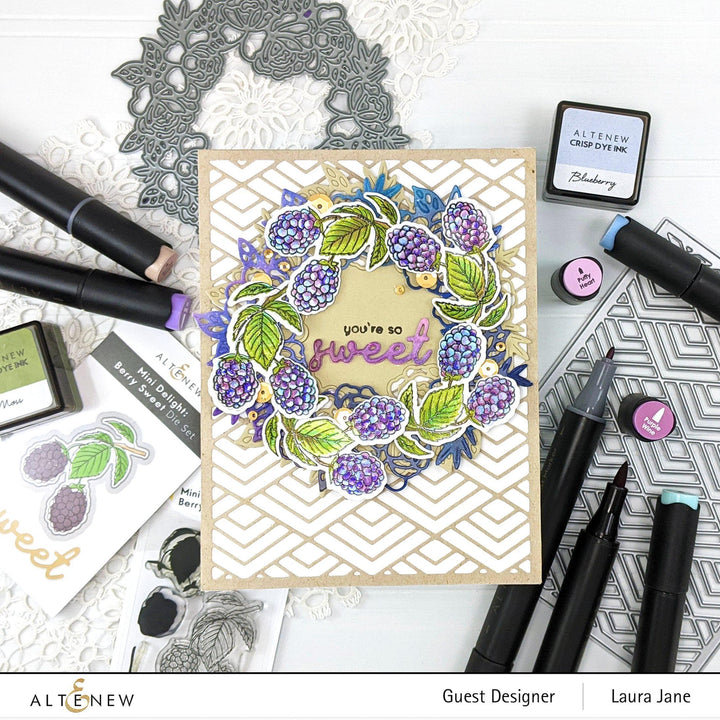 Altenew Mini Delight Mini Delight: Berry Sweet Stamp & Die Set