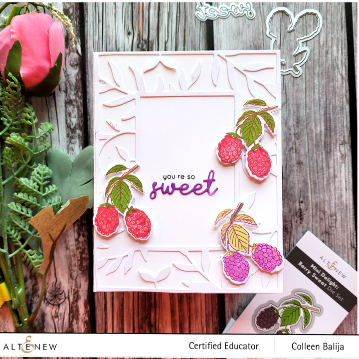 Altenew Mini Delight Mini Delight: Berry Sweet Stamp & Die Set