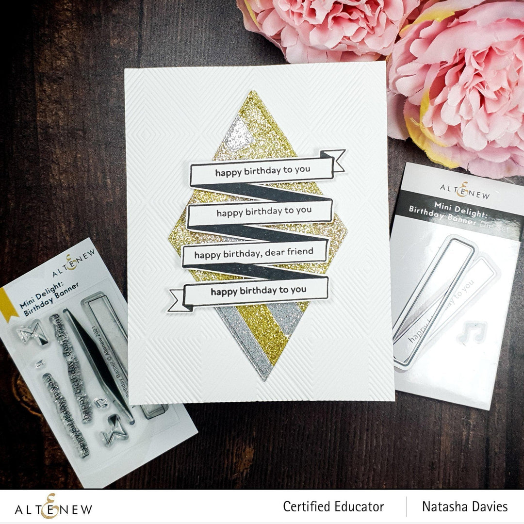 Altenew Mini Delight Mini Delight: Birthday Banner Stamp & Die Set