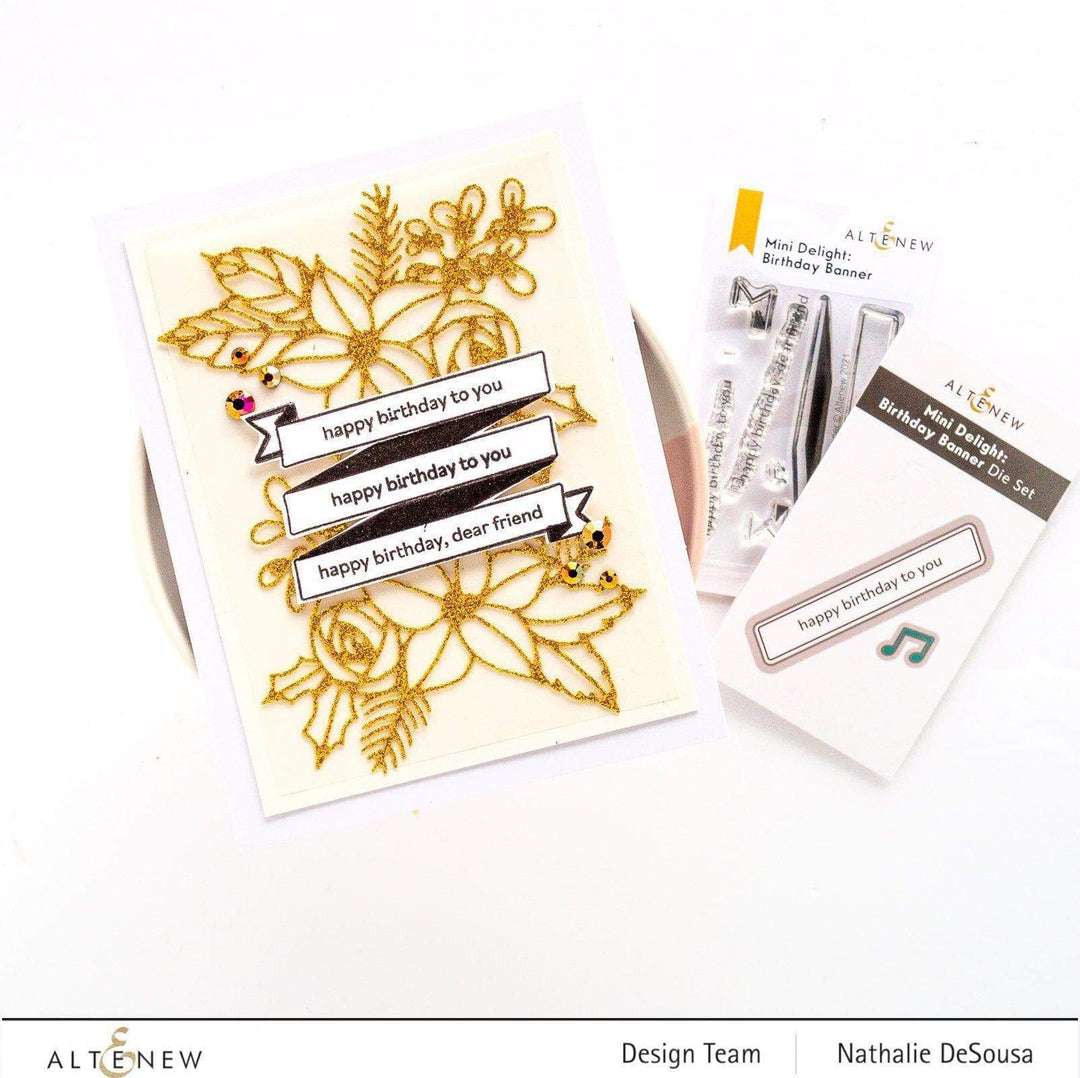 Altenew Mini Delight Mini Delight: Birthday Banner Stamp & Die Set