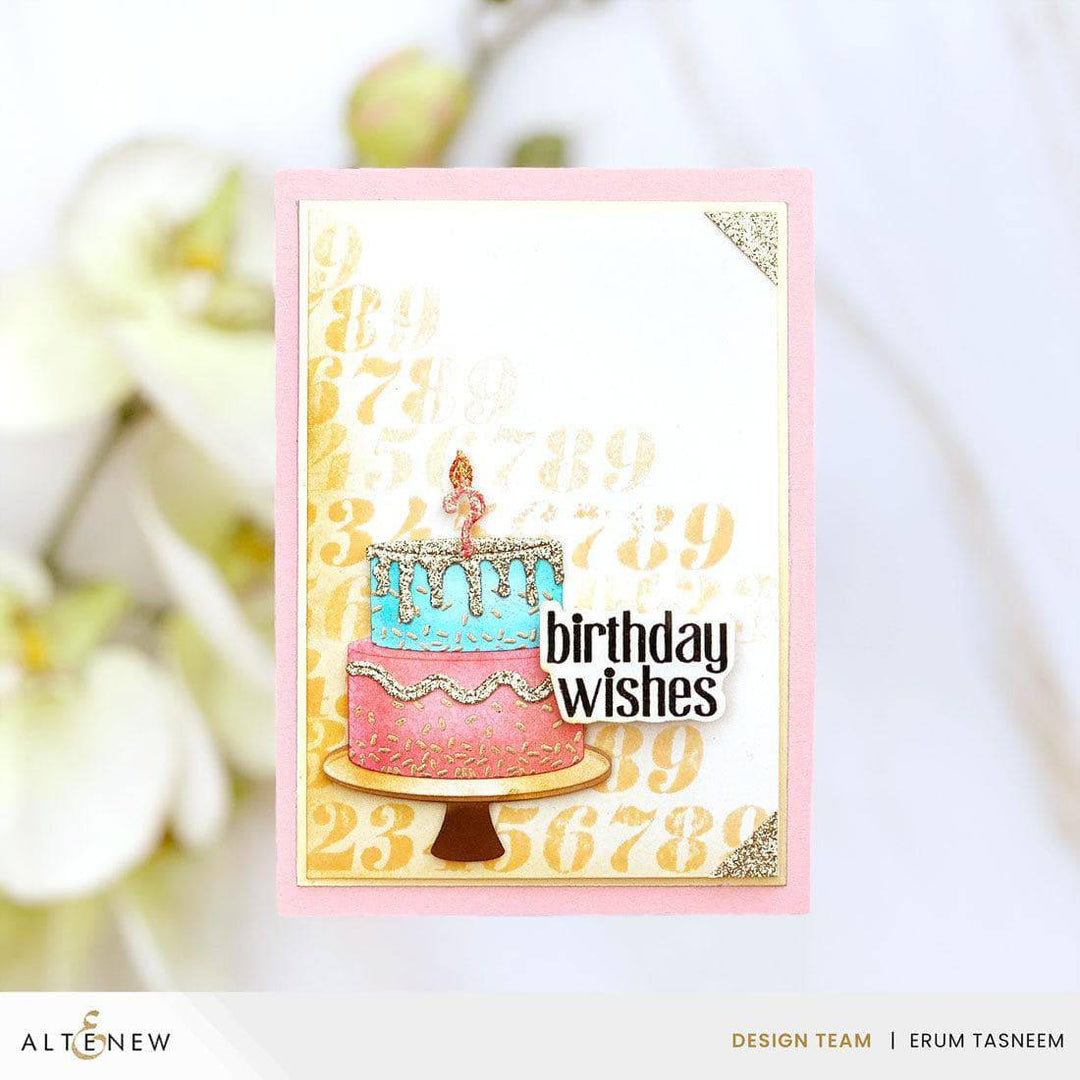 Mini Delight: Birthday Wishes Stamp & Die Set | Altenew