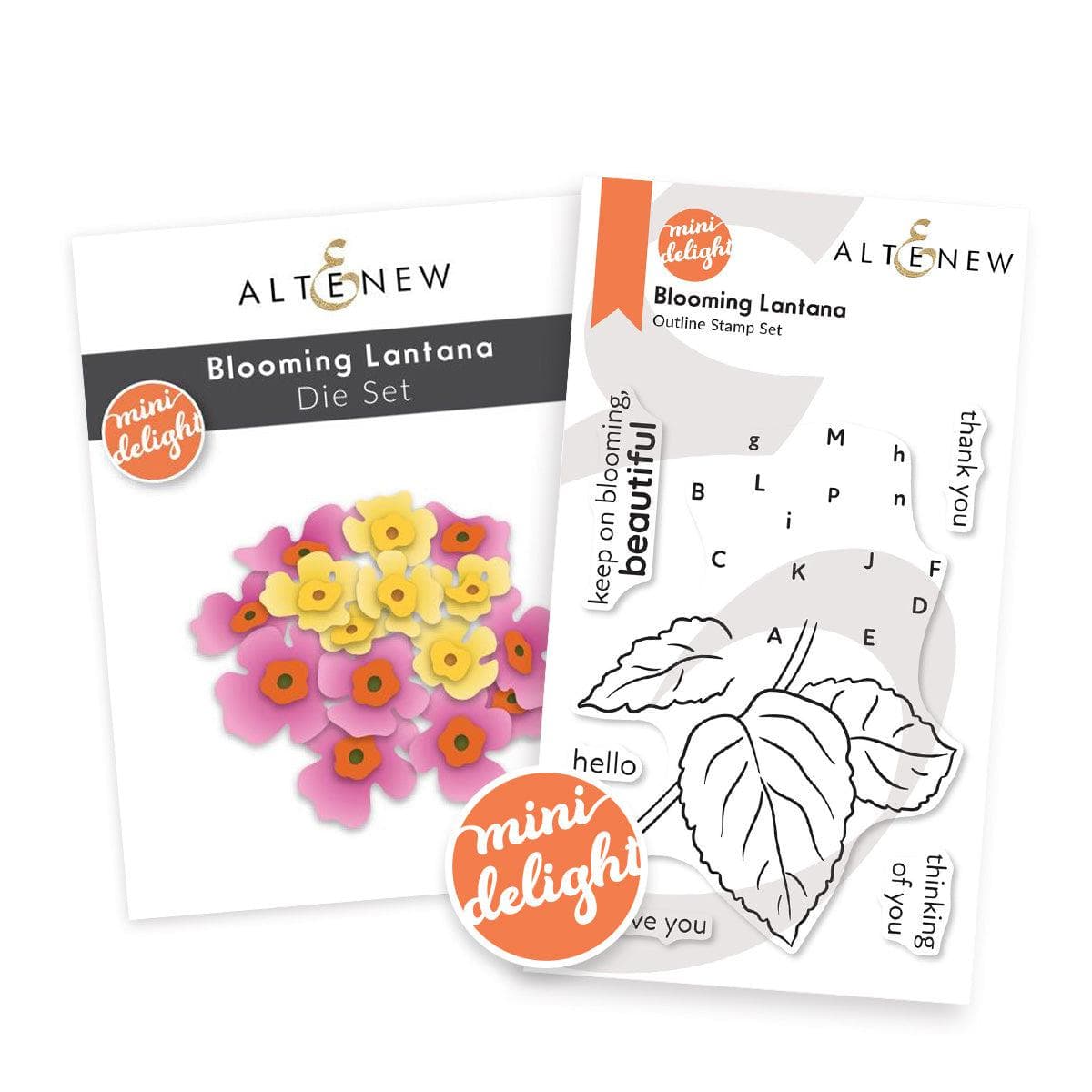 Mini Delight: Blooming Lantana Stamp & Die Set | Altenew