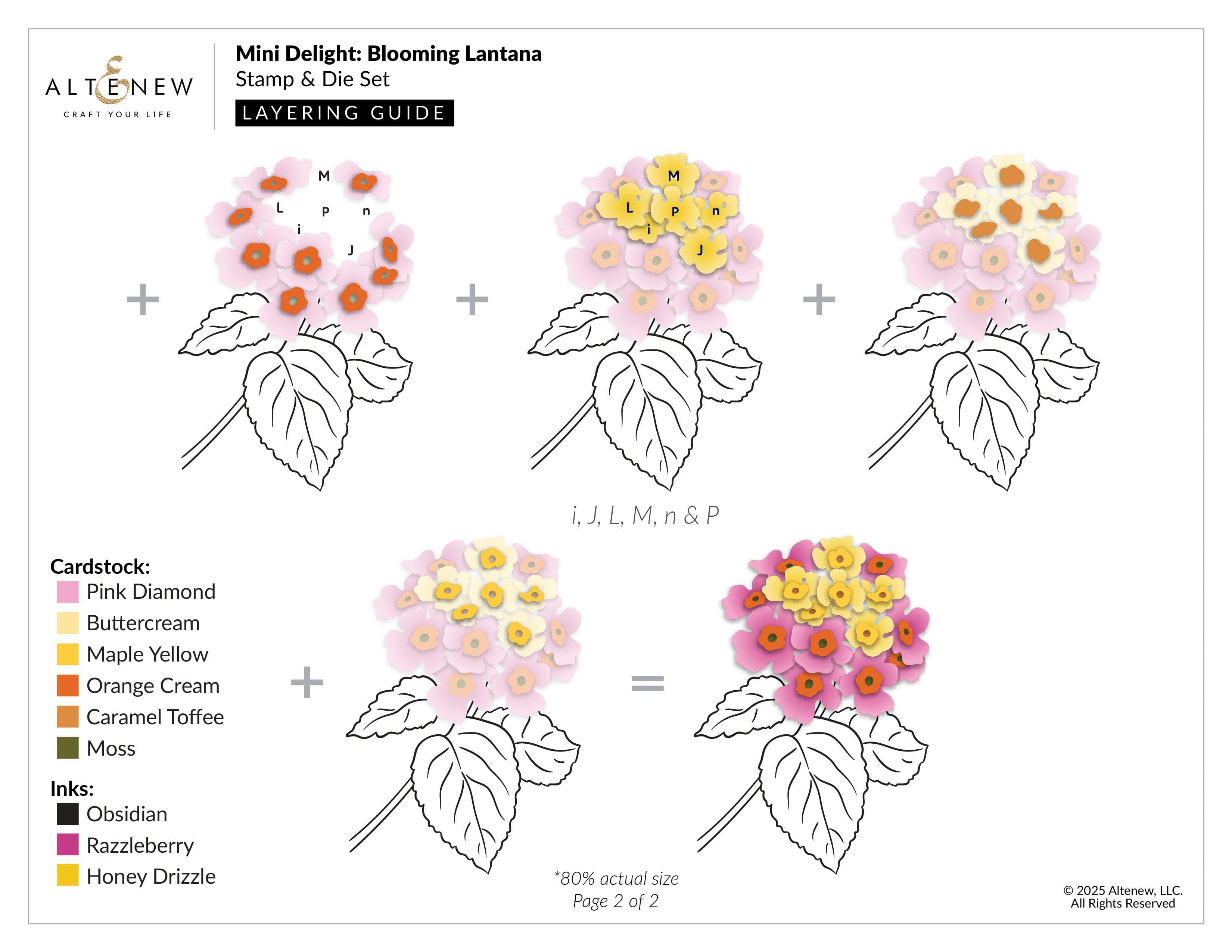 Mini Delight: Blooming Lantana Stamp & Die Set | Altenew