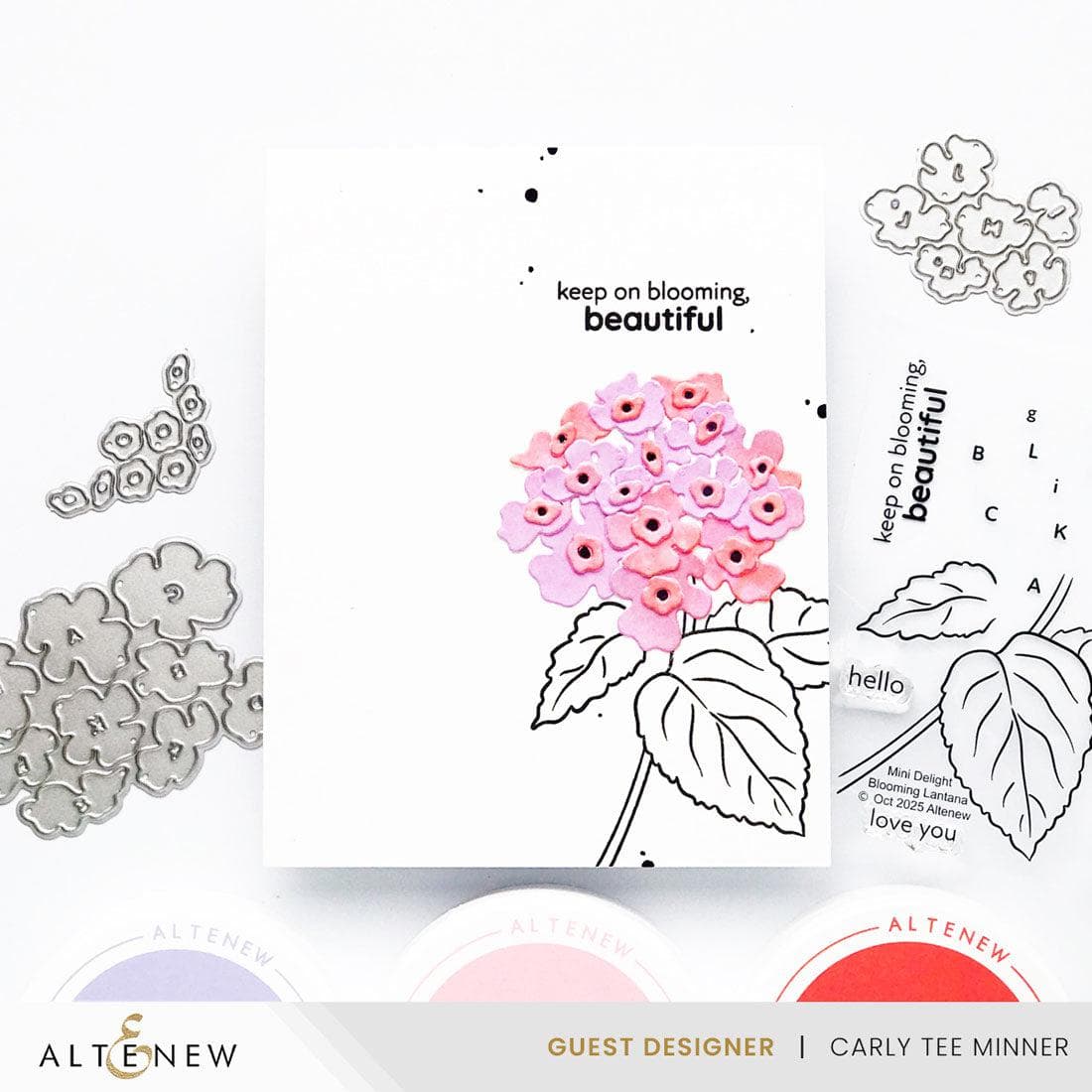 Mini Delight: Blooming Lantana Stamp & Die Set | Altenew