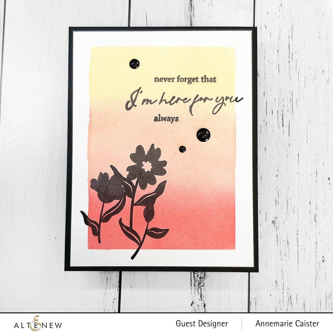 Altenew Mini Delight Mini Delight: Budding Wallpaper Stamp & Die Set