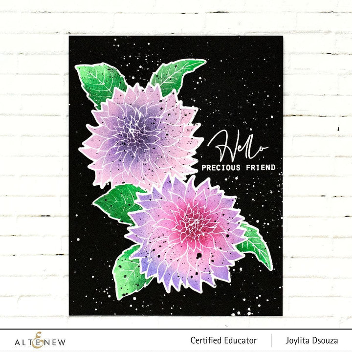 Altenew Mini Delight Mini Delight: Café Au Lait Dahlia Stamp & Die Set